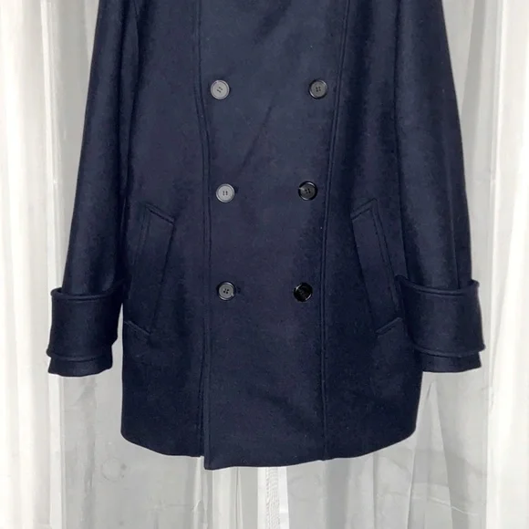 Wooyoungmi Paris fleece wool PeaCoat 1/1 Rare Find IT54 XXL UNI Designer Coat‌